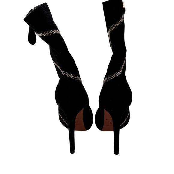 Alaia Suede Sock Bootie Zippered Boots Size 35 - Picture 5 of 8